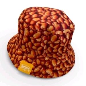 NEW BUSH’S Baked Beans Print Unisex Bucket Hat Sun Cap Advertising Promo One Siz